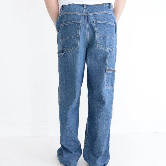 Vintage 91' Nevada Dungaree Carhartt Style Blue  Denim Jeans Size 30x32 - Picture 1 of 15